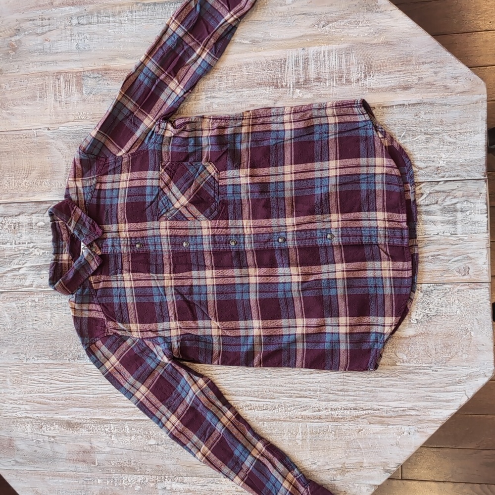 TNA Plaid Button Down - XS